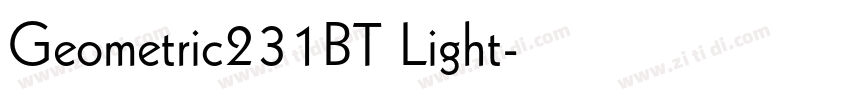 Geometric231BT Light字体转换